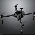 Advanced Aerial Drone Supporting Space Exploration Missions With Six Rotors And Equipment Bay