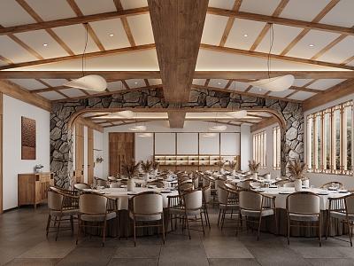 Quiet Banquet Hall 3d model