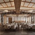Quiet Banquet Hall 3d model
