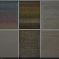 Various Square Rugs Showcasing Gradient Colors Textured Patterns And Stylish Designs 3d model
