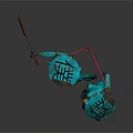 Two Teal Humanoid Creatures With Antennae Holding Swords And Shields In Combat Stance