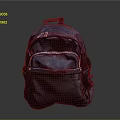 Dark Blue Nylon Backpack With Multiple Pockets And Zipper Closure Design