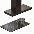 Induction Cooker Stove Kitchen Appliances 3d model