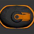 Orange And Black Utility Container With Handle Lid Straps And Durable Design