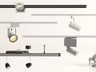 Modern Downlights and Spotlights Various Styles for Home Interior Lighting 3d model