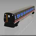 Modern Passenger Train With White Body Red Stripe Multiple Windows Black Door And Reflective Surface