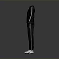 Black Sports Tracksuit Set With Hoodie Pants And White Sneakers