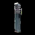 Future Architecture Design With Tall Vertical Structure And Glass Facade Elements 3d model