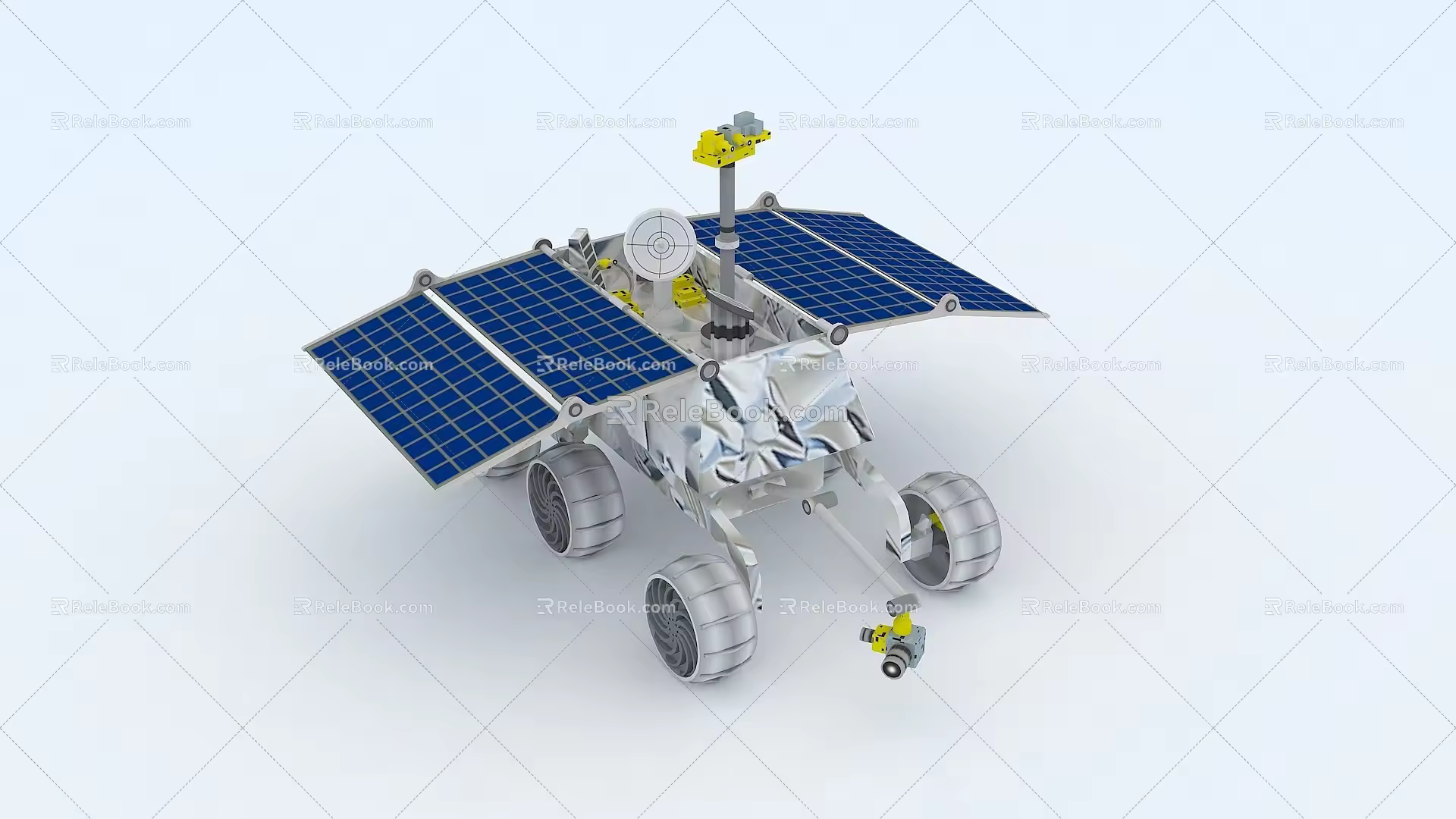 Exploration vehicle Yutu lunar rover Mars rover exploration vehicle lunar exploration vehicle all-terrain vehicle robot intelligent vehicle 3d model