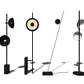 Modern Floor Lamps Showcasing Multiple Contemporary Styles And Unique Design Features 3d model