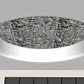 Modern Circular Ceiling Design With Textured Surface And LED Lighting in Interior Space