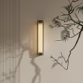 New Chinese Zen Wall Lamp Long Strip Lamp 3d model