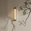 New Chinese Zen Wall Lamp Long Strip Lamp 3d model