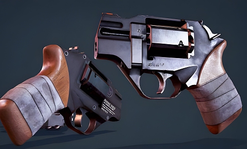 modern pistol science fiction pistol 3d model