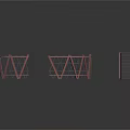 Geometric Metal Frame Components With Grid Pattern And Curved Designs