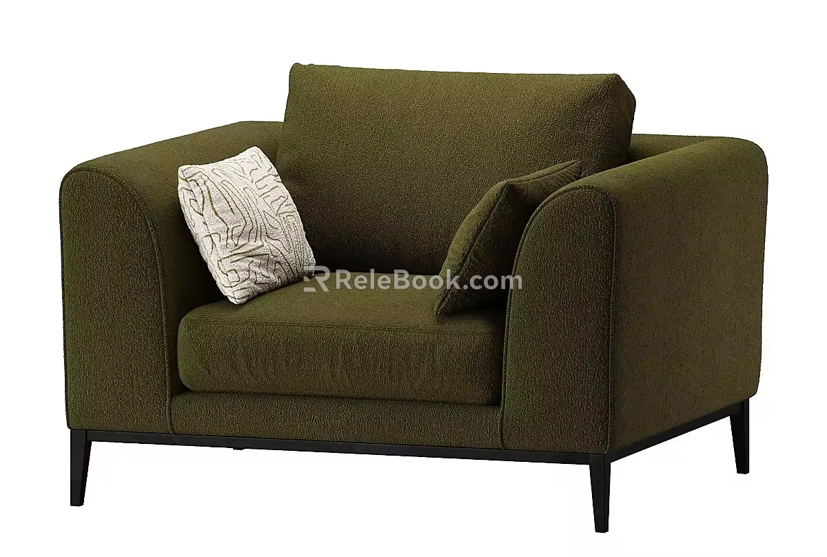 Single Sofa Lazy Sofa Simple Sofa Simple Retro Sofa Furniture Iron Sofa Leisure Chair Bar Chair Leather Chair 3d model
