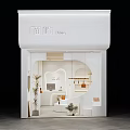 The effect of the door head inside the shop 3d model