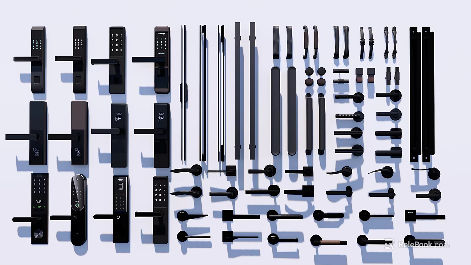 Garden Decorative Hardware Parts Featuring Handles Locks And Metal Fittings For Outdoor Use 3d model 
