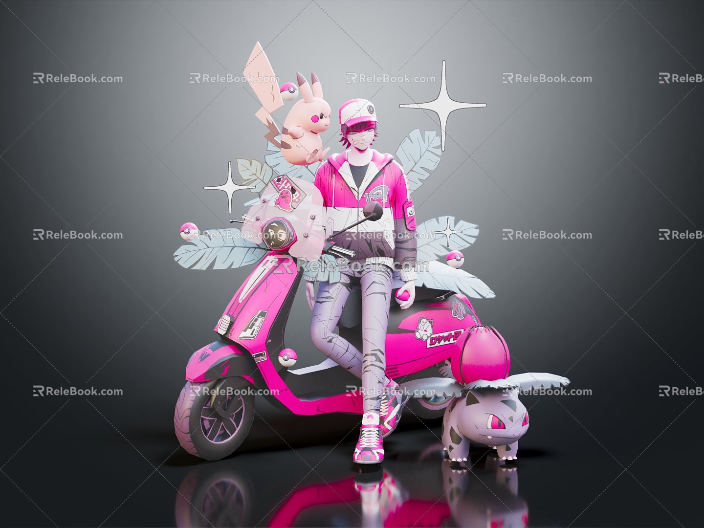 Modern Game Character Pikachu Male Character Male Character Man Male Handsome 3d model