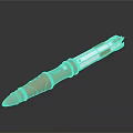 Military Weapon Missile 3D Model With Brown And White Cylindrical Body