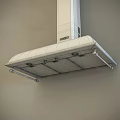 Smeg Stylish Silver Wall Mounted Kitchen Range Hood With Built In Lights