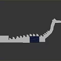 White And Blue Building Blocks Model With Long Body And Snake Head Design