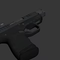 Modern Tactical Pistol With Black Metal Construction And Ergonomic Grip Design