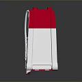 Red And White Plastic Storage Container With Secure Lid And Handle Design