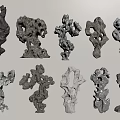Unique Porous Decorative Stones With Intricate Rock Formations For Home Decor
