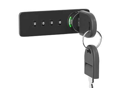 Drawer lock cabinet lock desk combination lock key 3d model