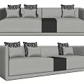 Modern double sofa 3d model