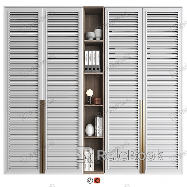 Wooden Wardrobe Locker model