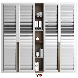 Wooden Wardrobe Locker 3d model