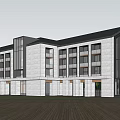 Modern Office Building Exterior Design With Glass Curtain Walls Stone Facade And Landscaped Gardens