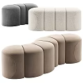 Meridiani cushion stool 3d model