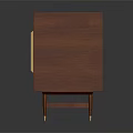 Modern Walnut Finish TV Cabinet With Drawers And Metal Legs For Electronics