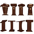 Functional Wooden Podium Desks with Various Designs for Presentations and Events