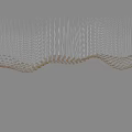 Modern Wave Shaped Chandelier With Slender Light Strips Warm Yellow Lights For Contemporary Interior Decoration
