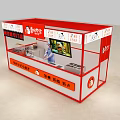 Handmade Piroshki Food Stall With Red Frame And Low Sugar Low Salt Low Calorie