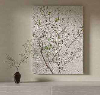 Quiet Plant Painting Decorative Painting 3d model