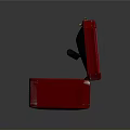 Elegant Red Open Box With Dark Interior For Daily Necessities Storage 3d model