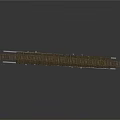 Railway Track Bridge Structure With Wooden Sleepers And Metal Rails