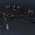 Group of People Interacting in Indoor Space with Different Clothing Styles