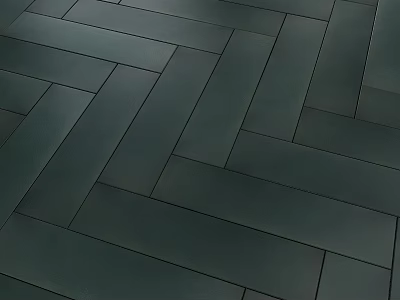 Dark Long Strip Floor Components With Interlocking Pattern And Matte Surface 3d model