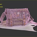 Vintage Style Fabric Crossbody Bag With Colorful Geometric Patterns Leather Accents And Flap Design