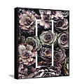Vibrant Botanical Painting With Colorful Cabbage Like Plants And Artistic Design
