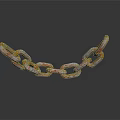 Durable Rusted Metal Chain With Shiny Interconnected Links For Industrial Equipment
