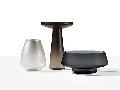 Elegant Ceramic and Glass Flower Vases with Modern Design for Home Decoration 3d model
