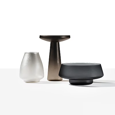 Elegant Ceramic and Glass Flower Vases with Modern Design for Home Decoration 3d model