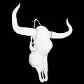 Decorative Animal Wall Decor with Multiple Bull Skulls Hanging on Wall 3d model